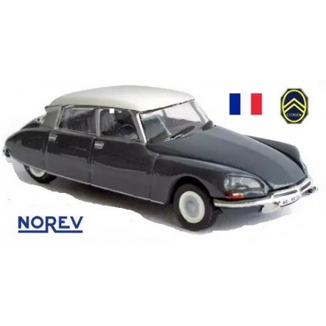 Citroen DS 23 berline (1972) gris foncé - toit blanc - sold out by Norev