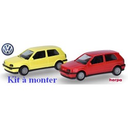 Kit de 2 VW Golf III VR6  (1997) rouge et jaune