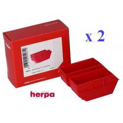 Set de 2 bennes déposables 15 m3 rouges