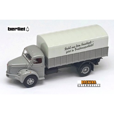 Berliet GLR8 camion bâché "Stahl aus dem Saarland" - Promotionnlel MiniCar