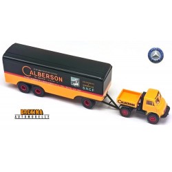 MB Unimog 402 + remorque fourgon "Calberson" SNCF" (sold out by Brekina)