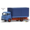 Man type 270 camion bâché bleu - châssis rouge