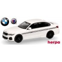 BMW Alpina B3 (G92 - 2020) berline blanche avec bandes noires - sold out by Herpa