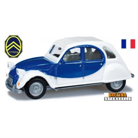 Citroen 2cv Charleston blanche et bleue