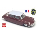 Citroen DS 19 berline (1955) rouge carmin à toit gris blanc - sold out by Busch