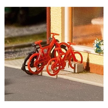 Set de 8 vélos (4 rouges - 4 bleus)